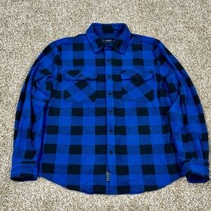 Lucky Brand - *NWT* Men’s Blue Buffalo Plaid Long Sleeve Flannel (Size: M)